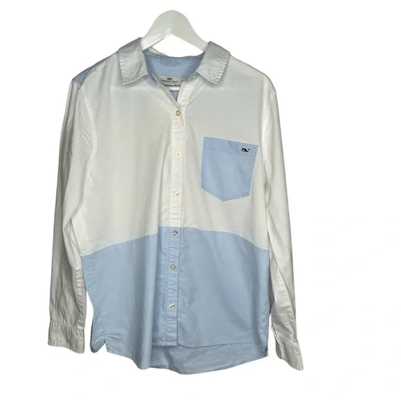 Vineyard Vines Women’s Color block Chillmark Relaxed Oxford Button Down Shirt 14 - Picture 3 of 7